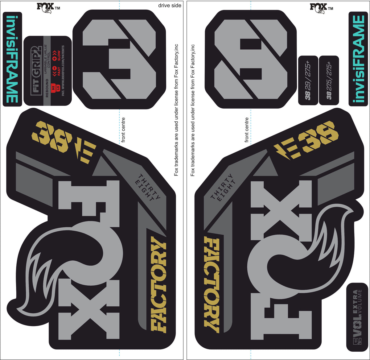 Fox 38 Factory E Bike 2021 Decals