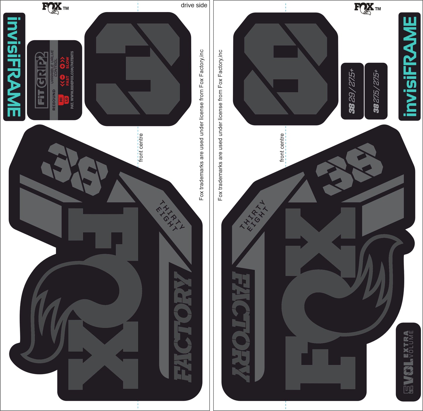 Fox 38 Factory 2021 Decals