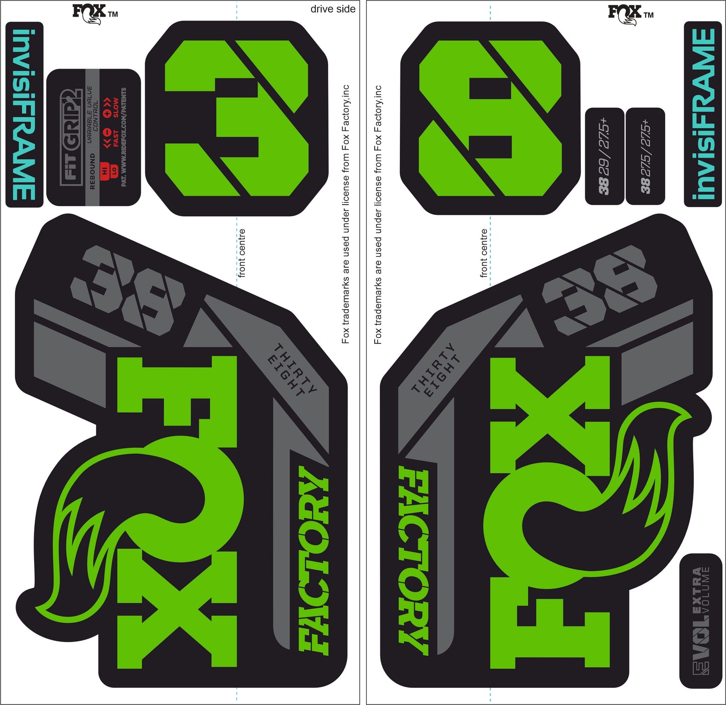 Fox 38 Factory 2021 Decals