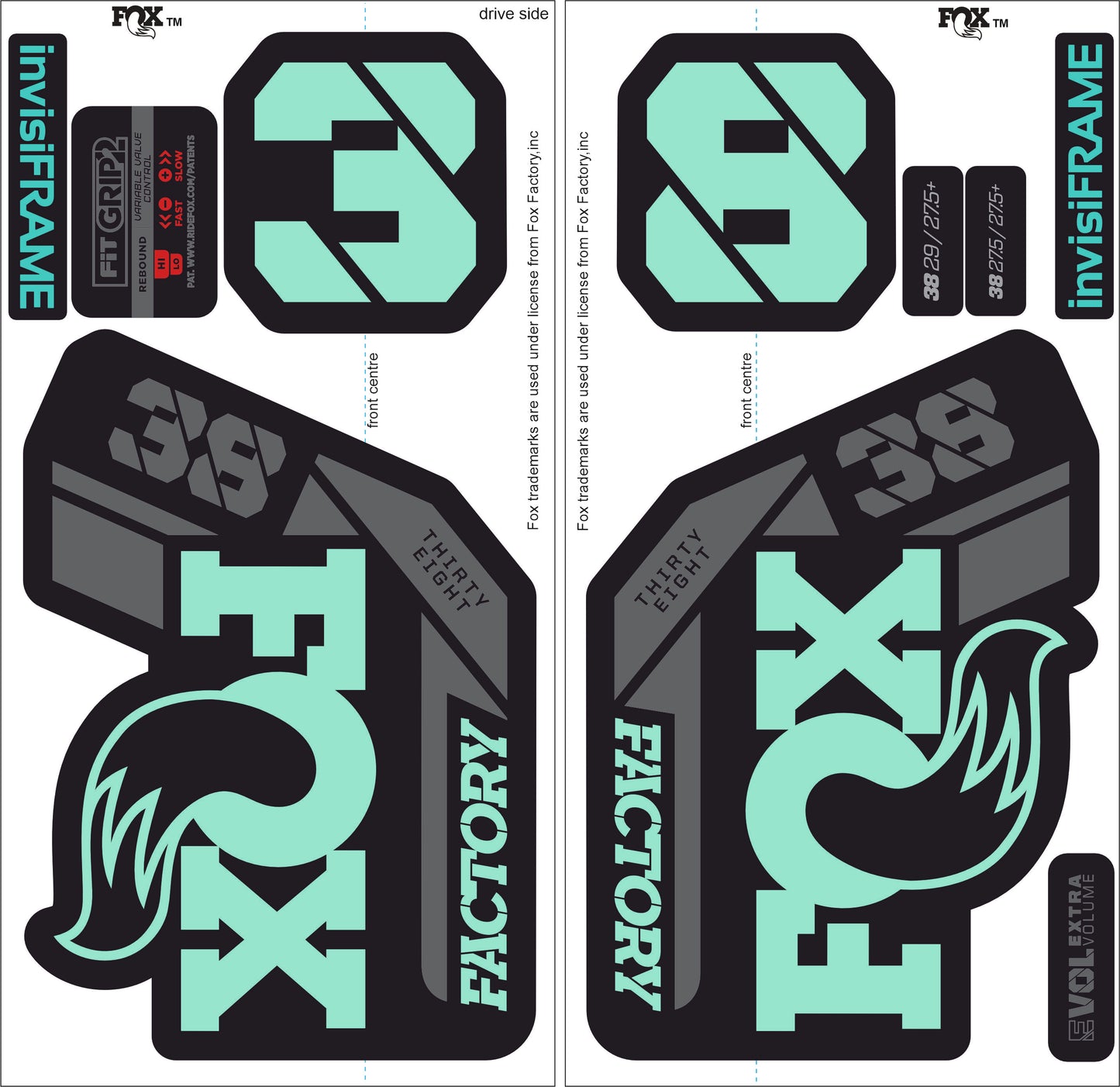 Fox 38 Factory 2021 Decals