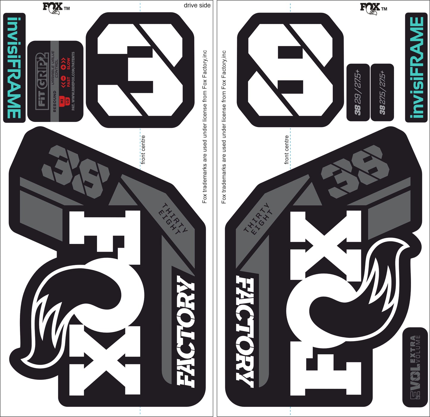 Fox 38 Factory 2021 Decals