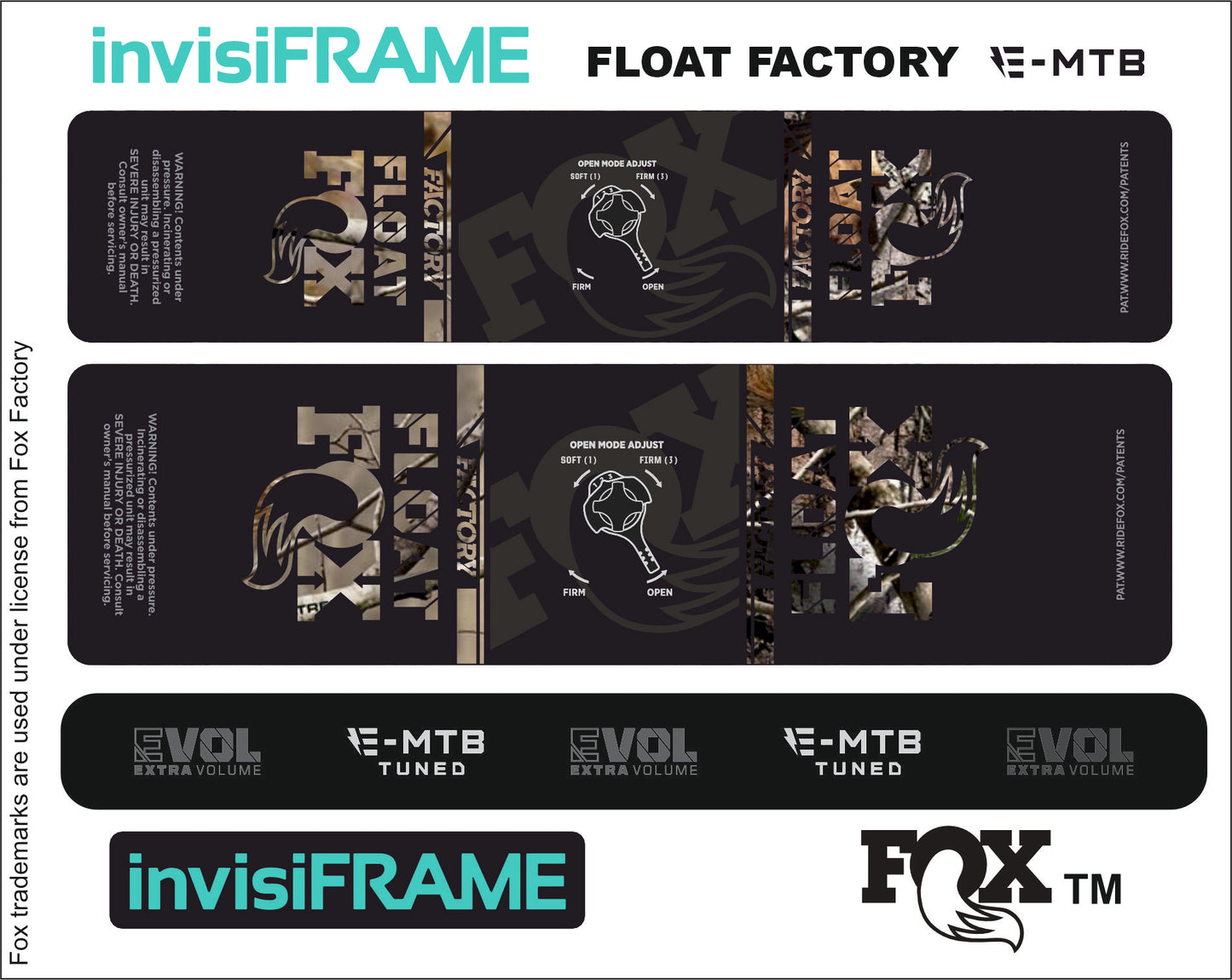 Fox Float Factory E MTB TUNED 2024 Decals