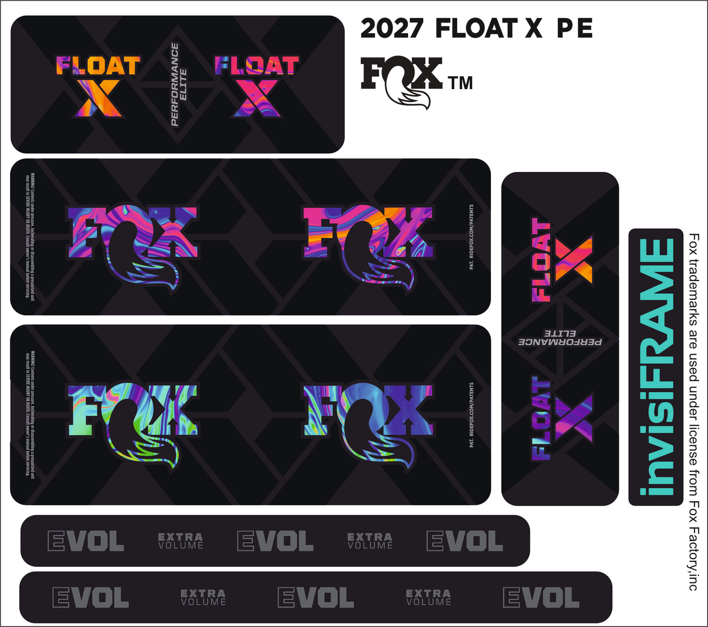 Fox Float X Performance Elite 2027 Decals