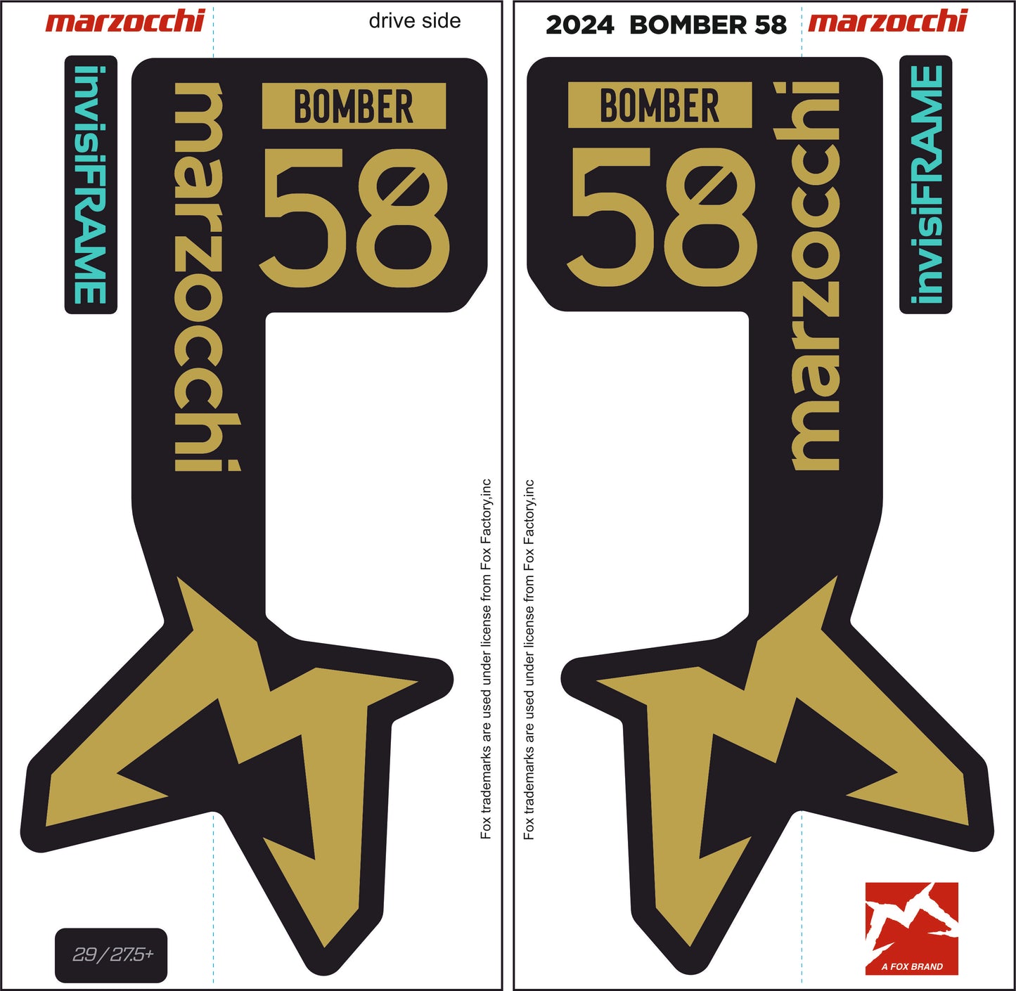 Marzocchi Bomber 58 2024 Decals