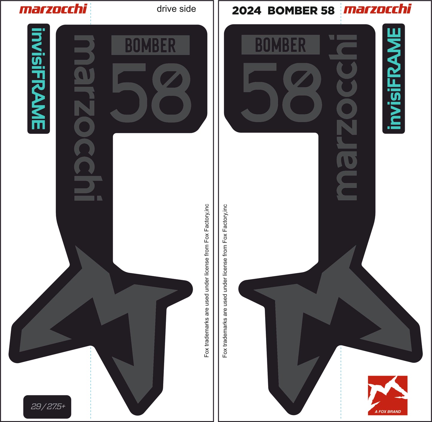 Marzocchi Bomber 58 2024 Decals