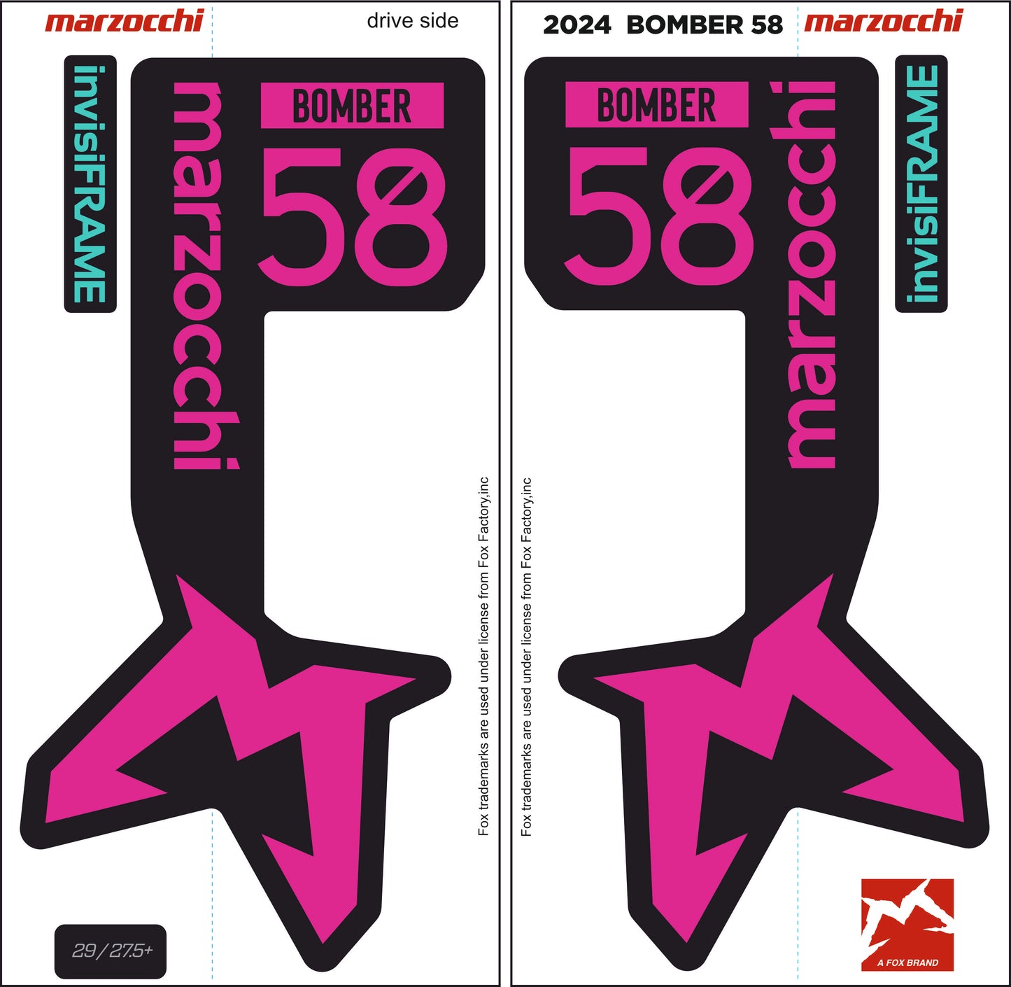 Marzocchi Bomber 58 2024 Decals