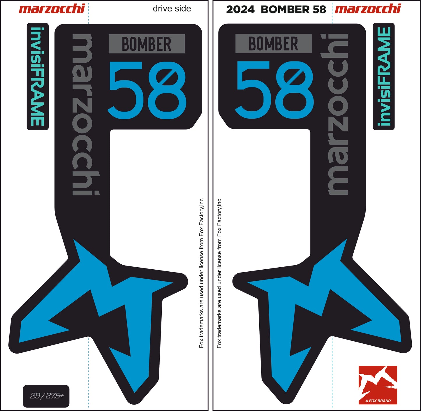 Marzocchi Bomber 58 2024 Decals