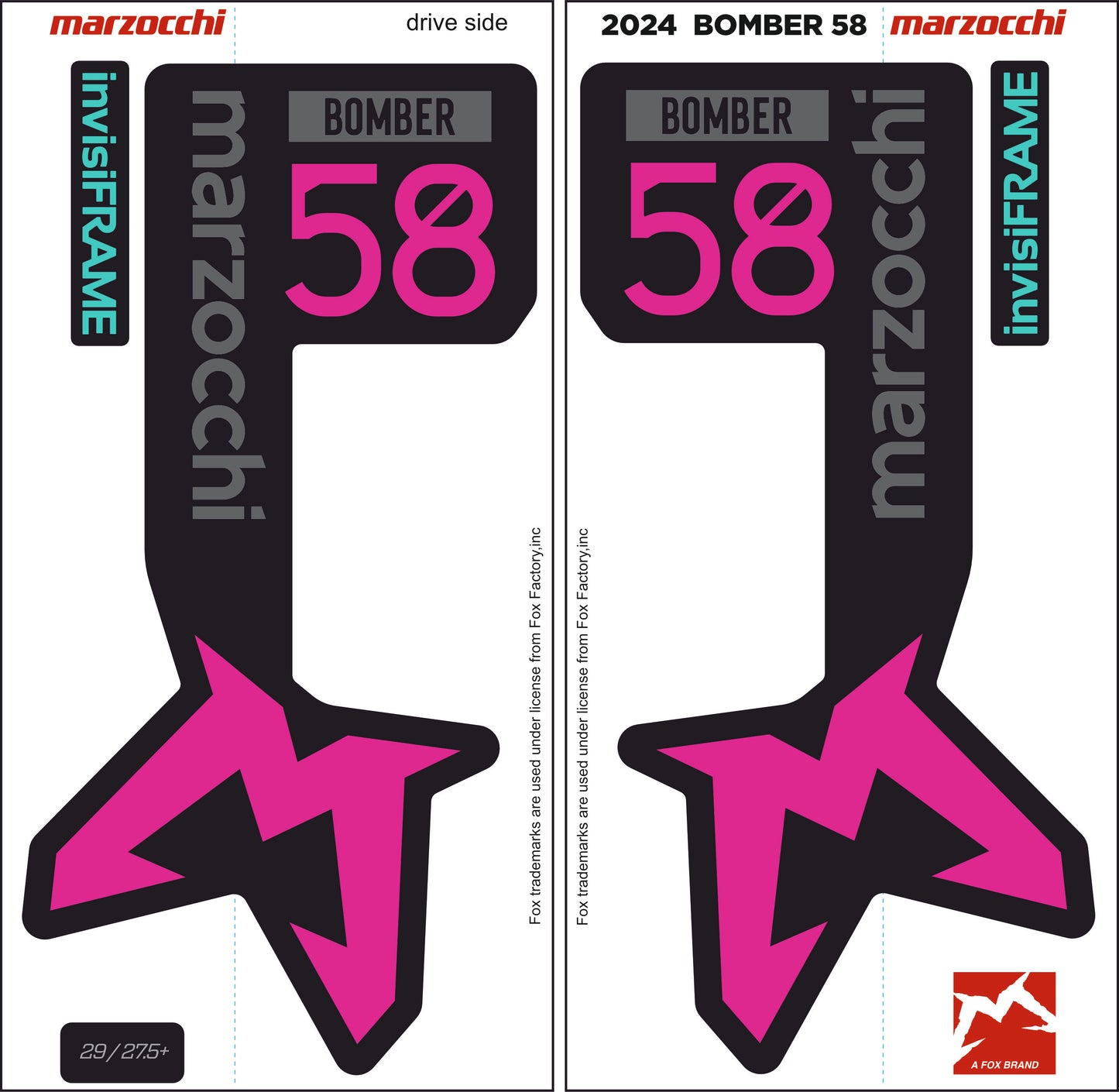 Marzocchi Bomber 58 2024 Decals