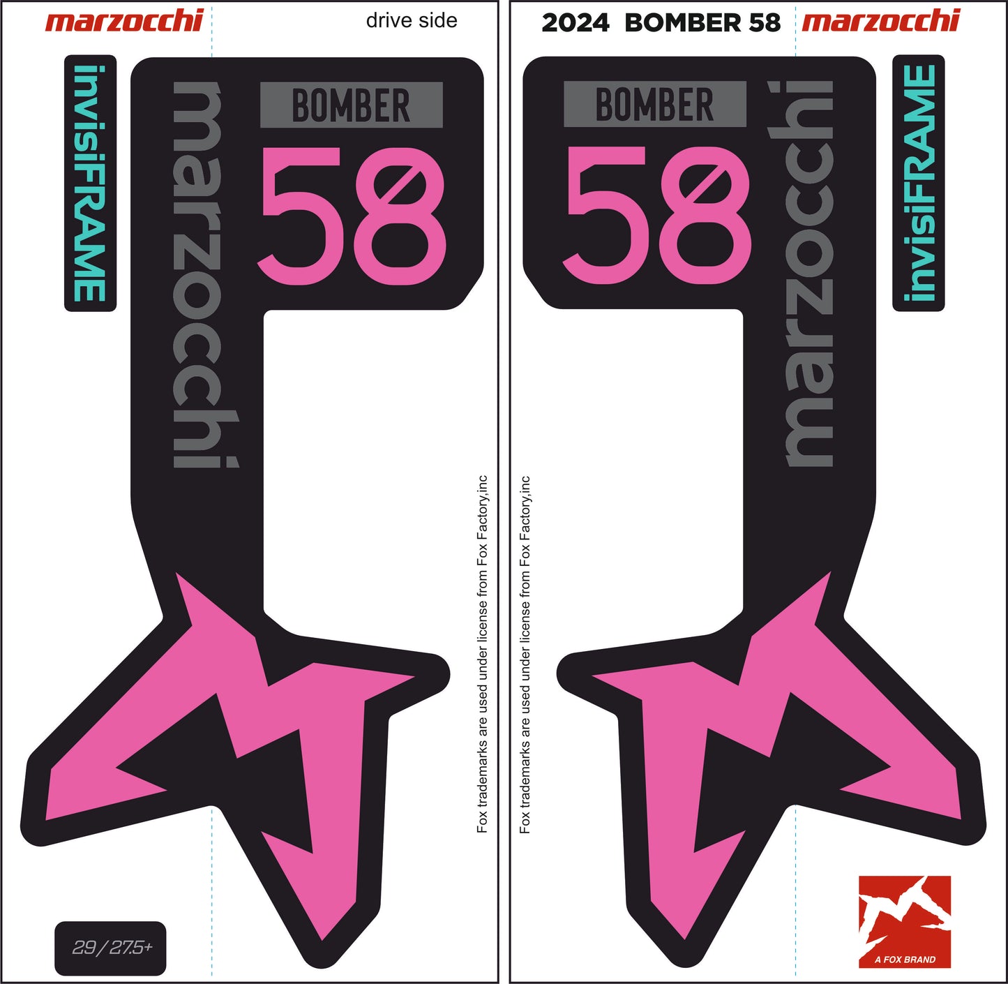 Marzocchi Bomber 58 2024 Decals