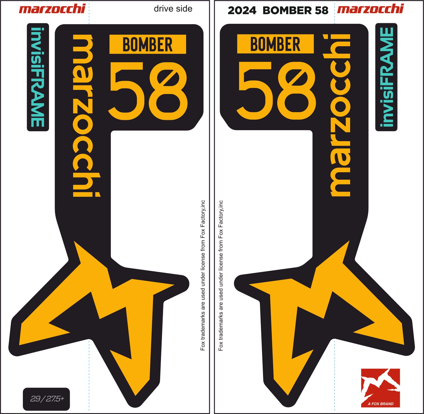 Marzocchi Bomber 58 2024 Decals