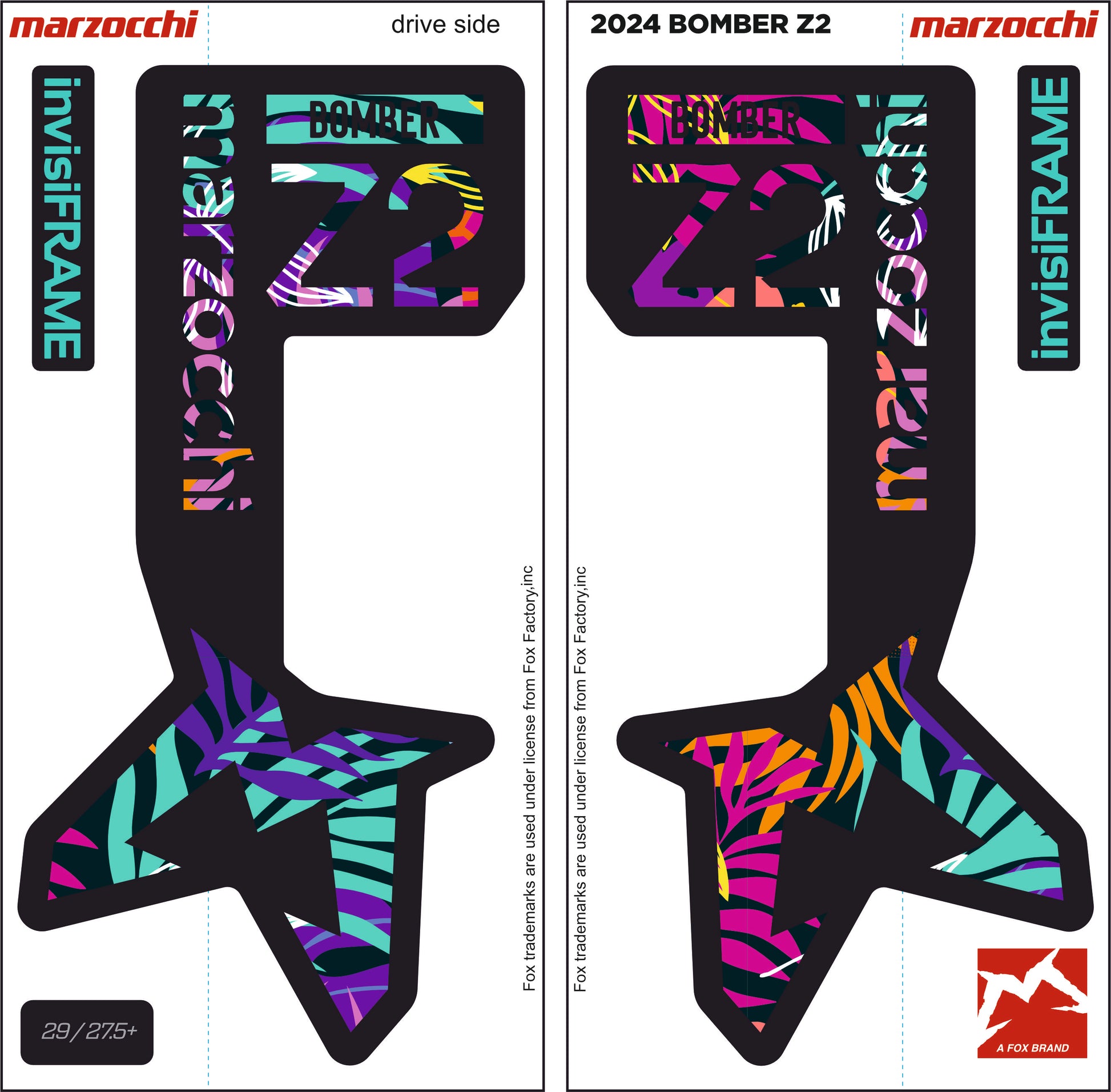 STAR SAM® Adesivo forcella bici MARZOCCHI Bomber Z2 2019-2020 Fork Bike sticker STAR SAM® Adesivo forcella bici MARZOCCHI Bomber Z2 2019-2020 Fork Bike sticker