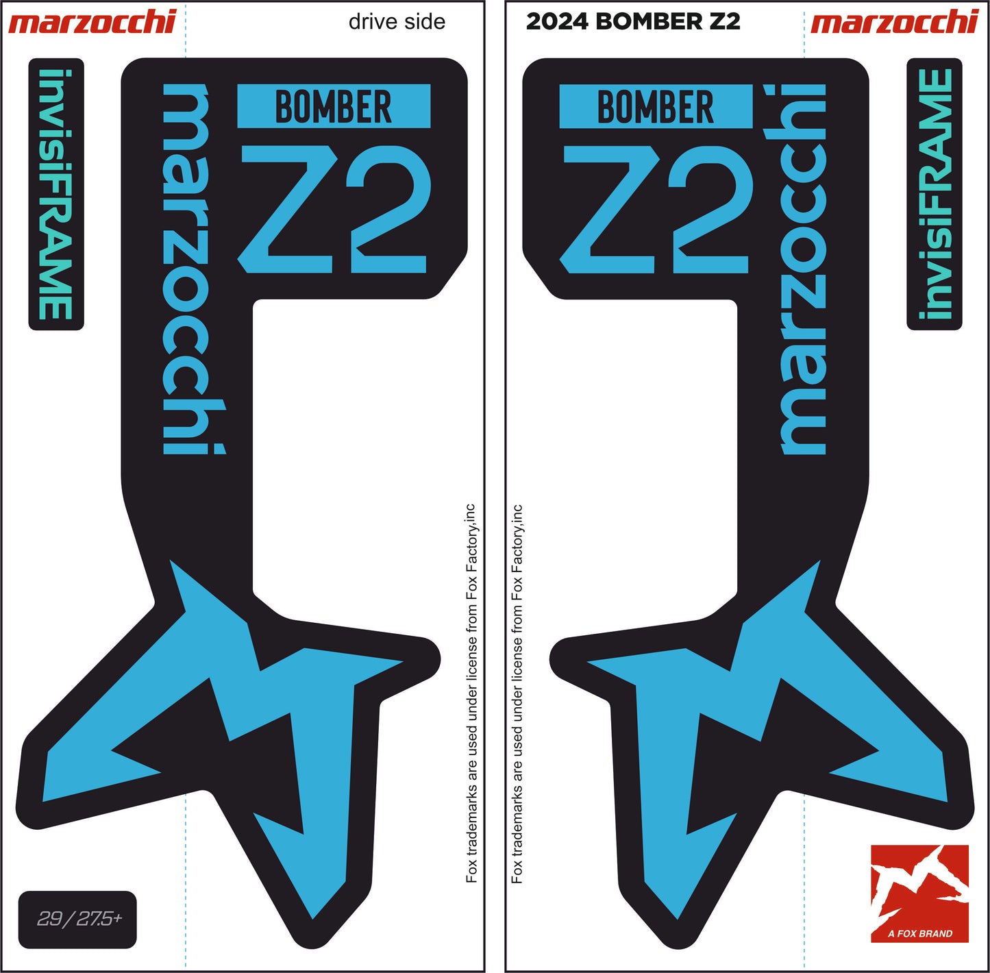 Marzocchi Bomber Z2 2023 Decals