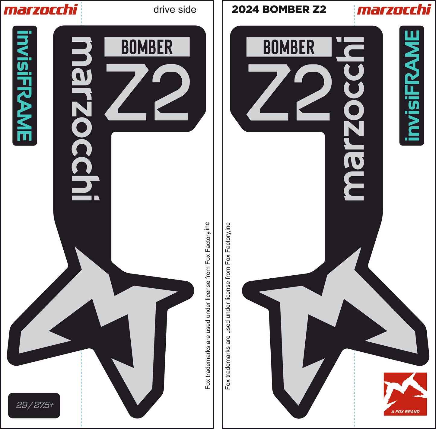 Marzocchi Bomber Z2 2023 Decals