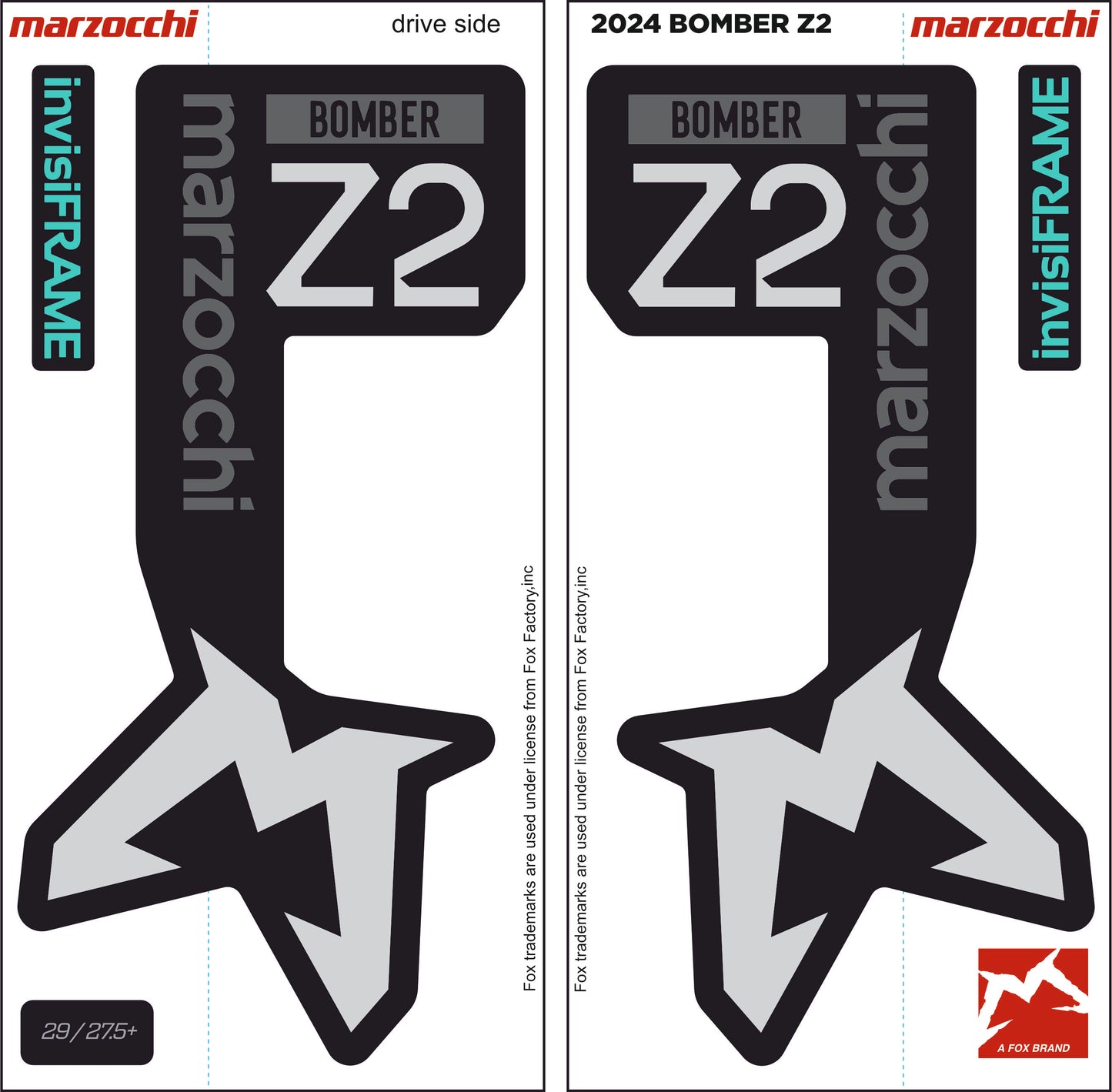 Marzocchi Bomber Z2 2023 Decals