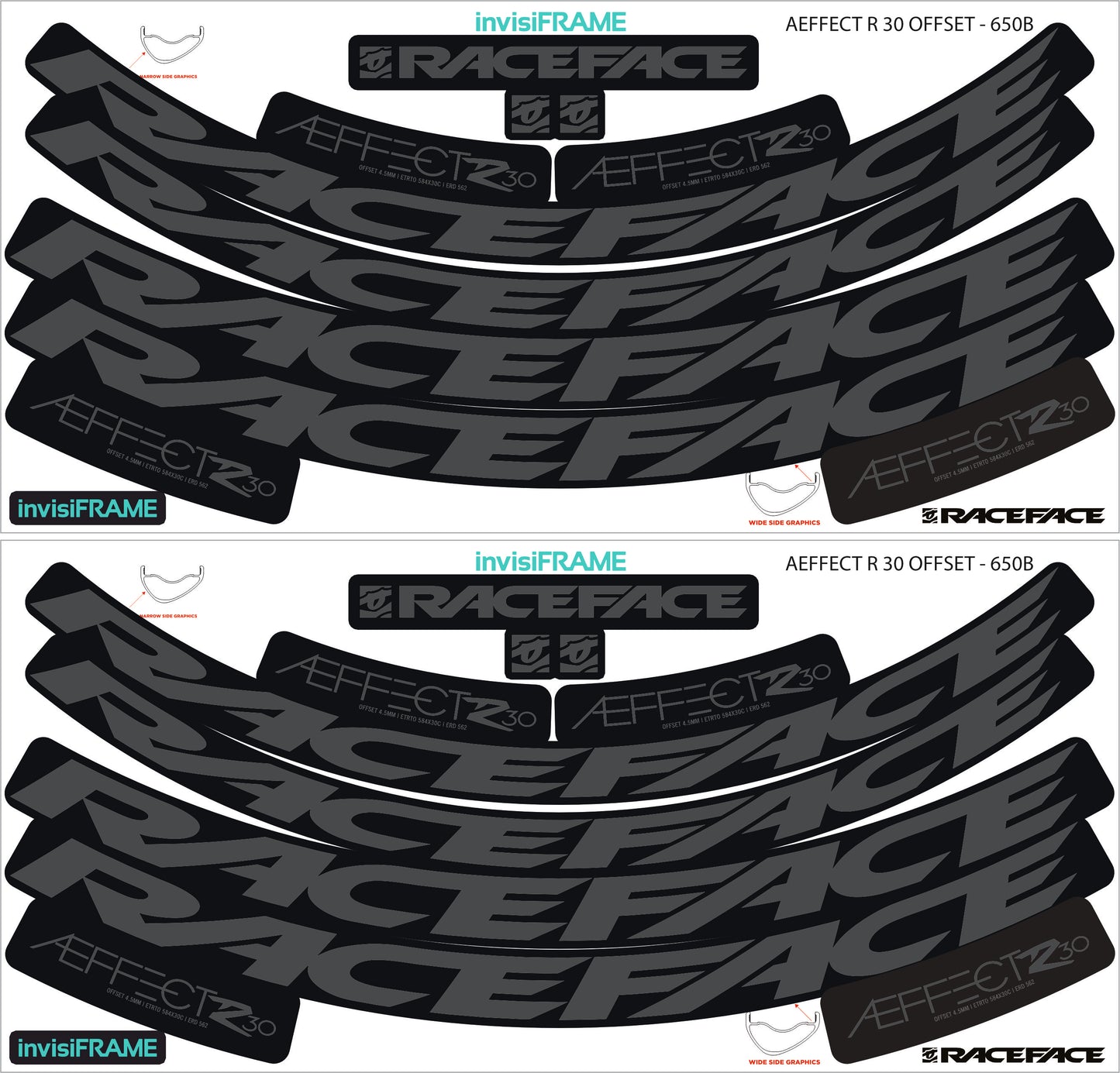 Raceface  AEFFECT R 30 Offset 27.5 Decals