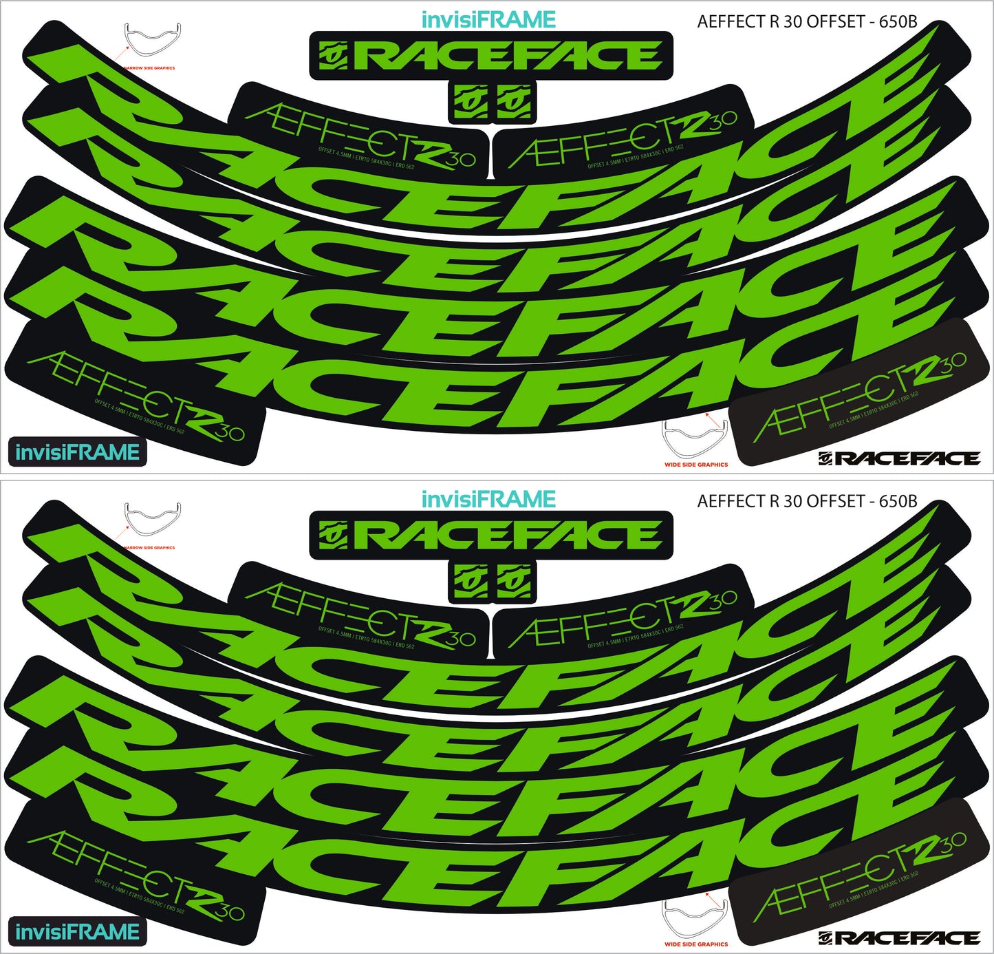 Raceface  AEFFECT R 30 Offset 27.5 Decals