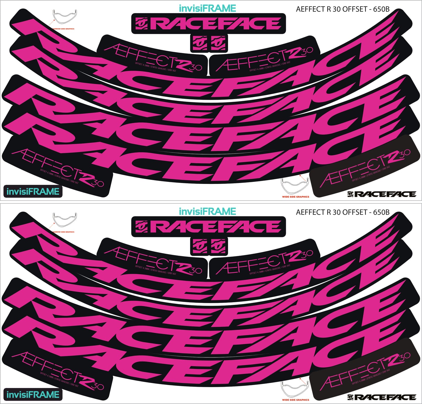Raceface  AEFFECT R 30 Offset 27.5 Decals