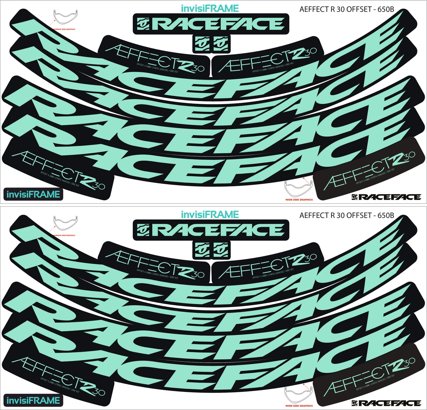 Raceface  AEFFECT R 30 Offset 27.5 Decals