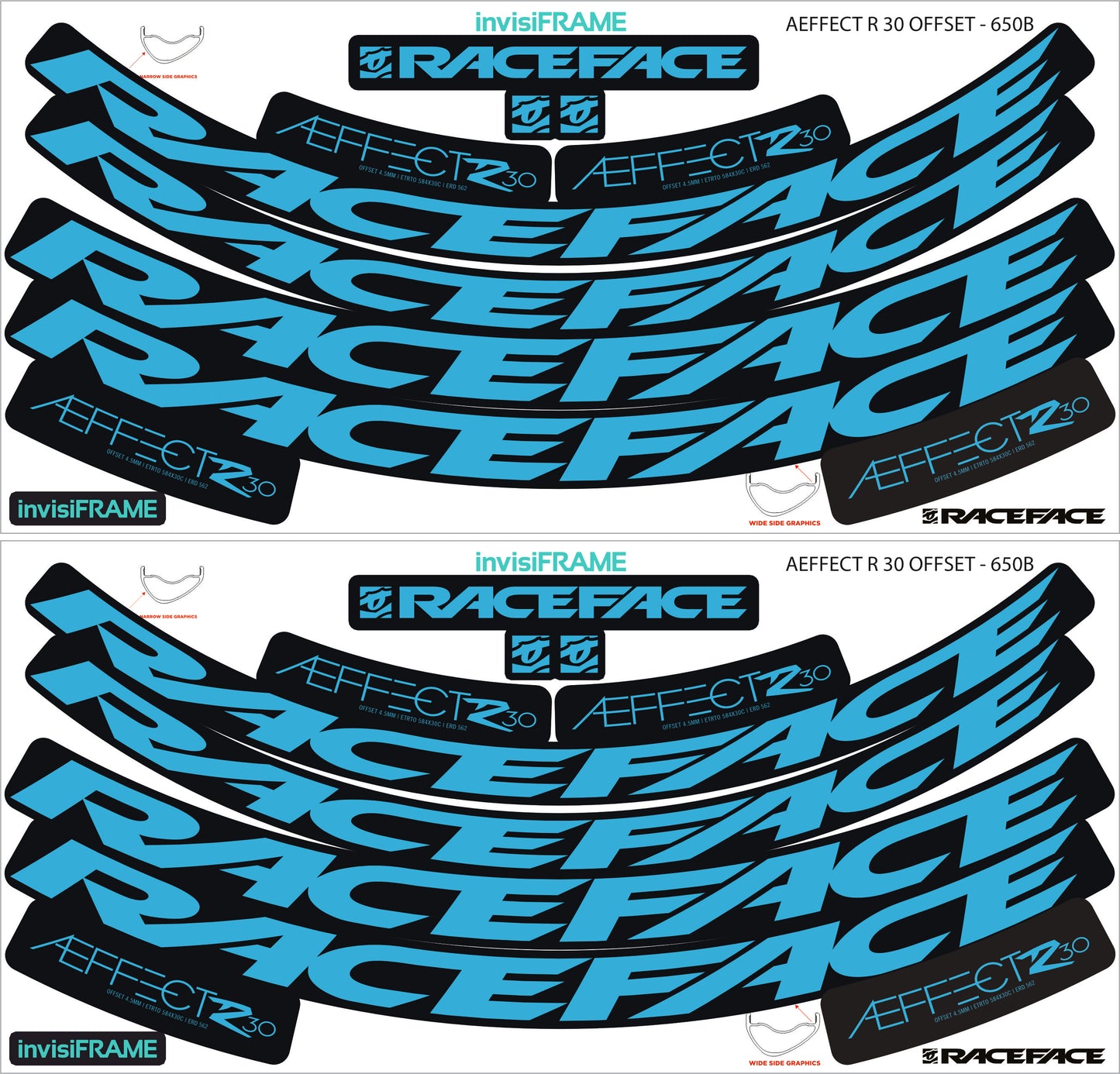 Raceface  AEFFECT R 30 Offset 27.5 Decals