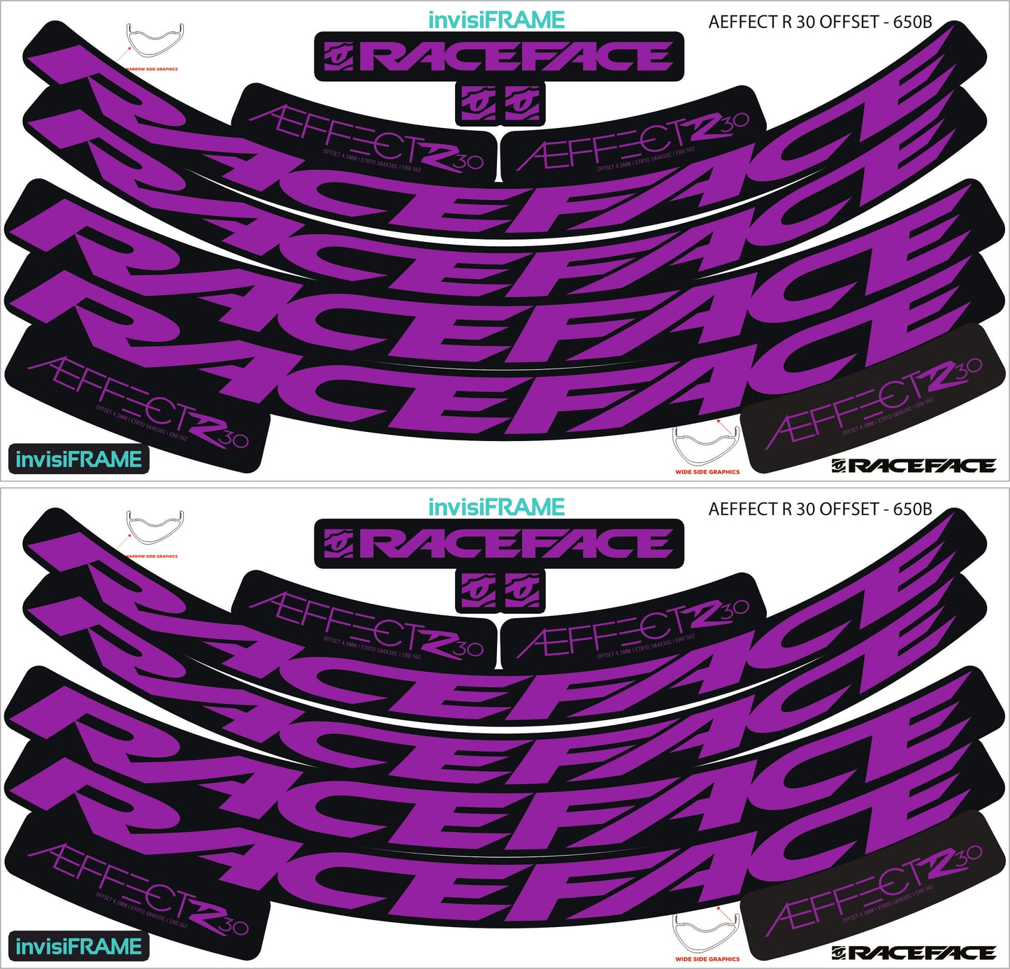 Raceface  AEFFECT R 30 Offset 27.5 Decals