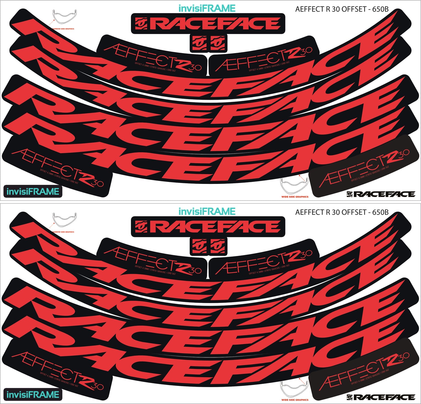 Raceface  AEFFECT R 30 Offset 27.5 Decals
