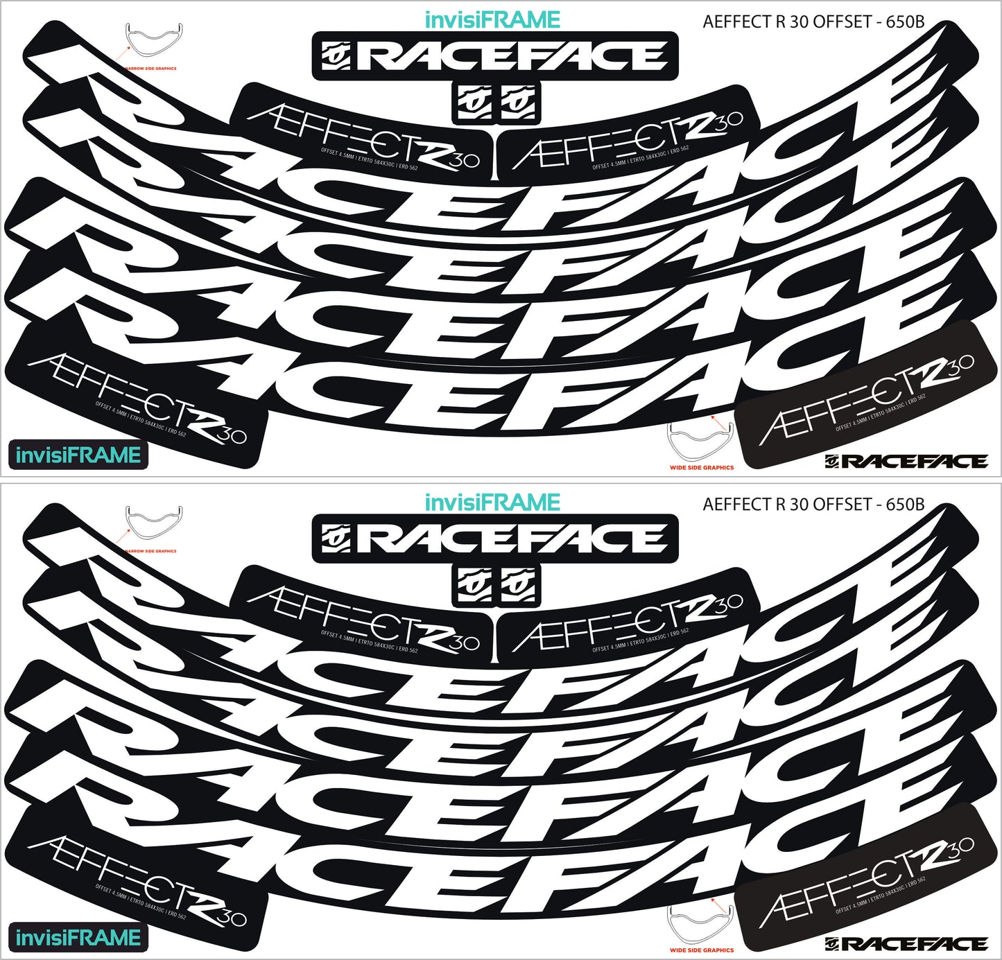 Raceface  AEFFECT R 30 Offset 27.5 Decals