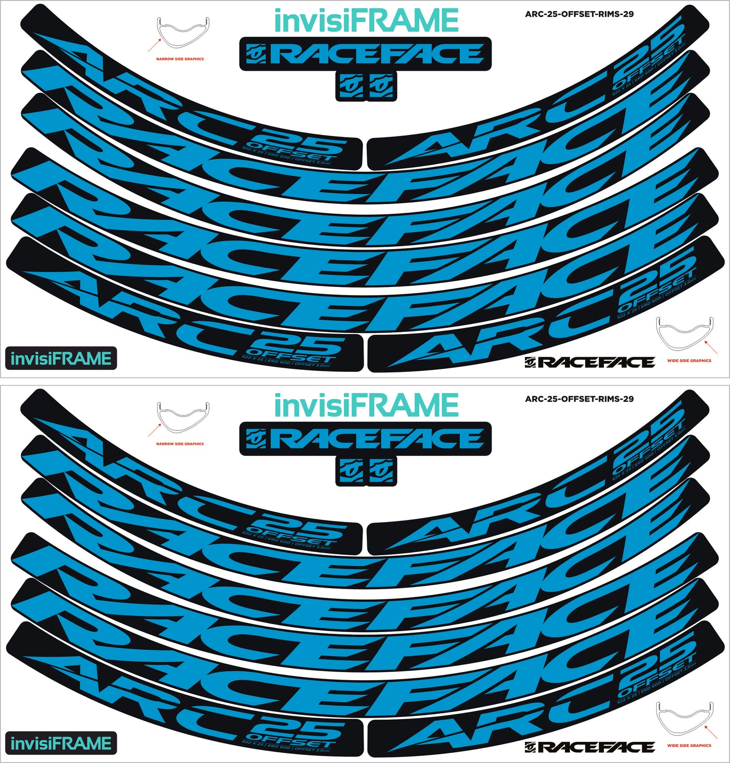 Raceface ARC 25 Offset 29er Decals