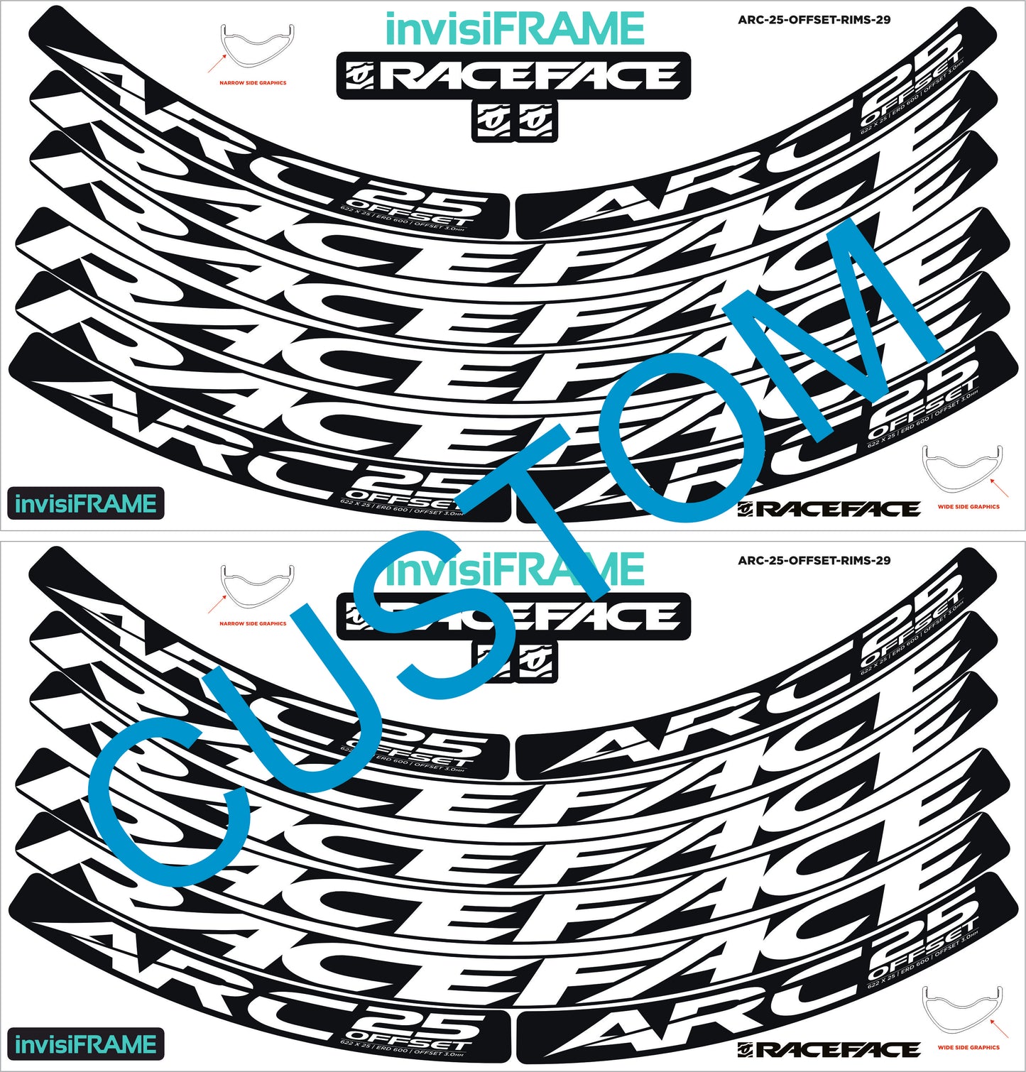 Raceface ARC 25 Offset 29er Decals