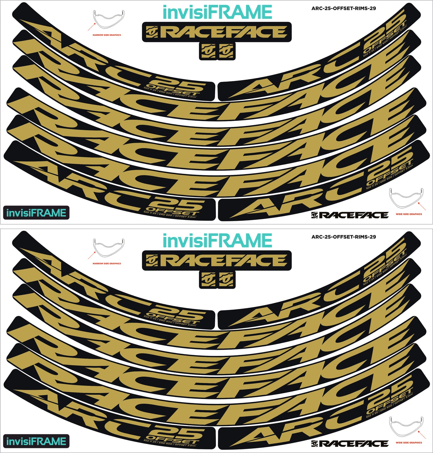 Raceface ARC 25 Offset 29er Decals