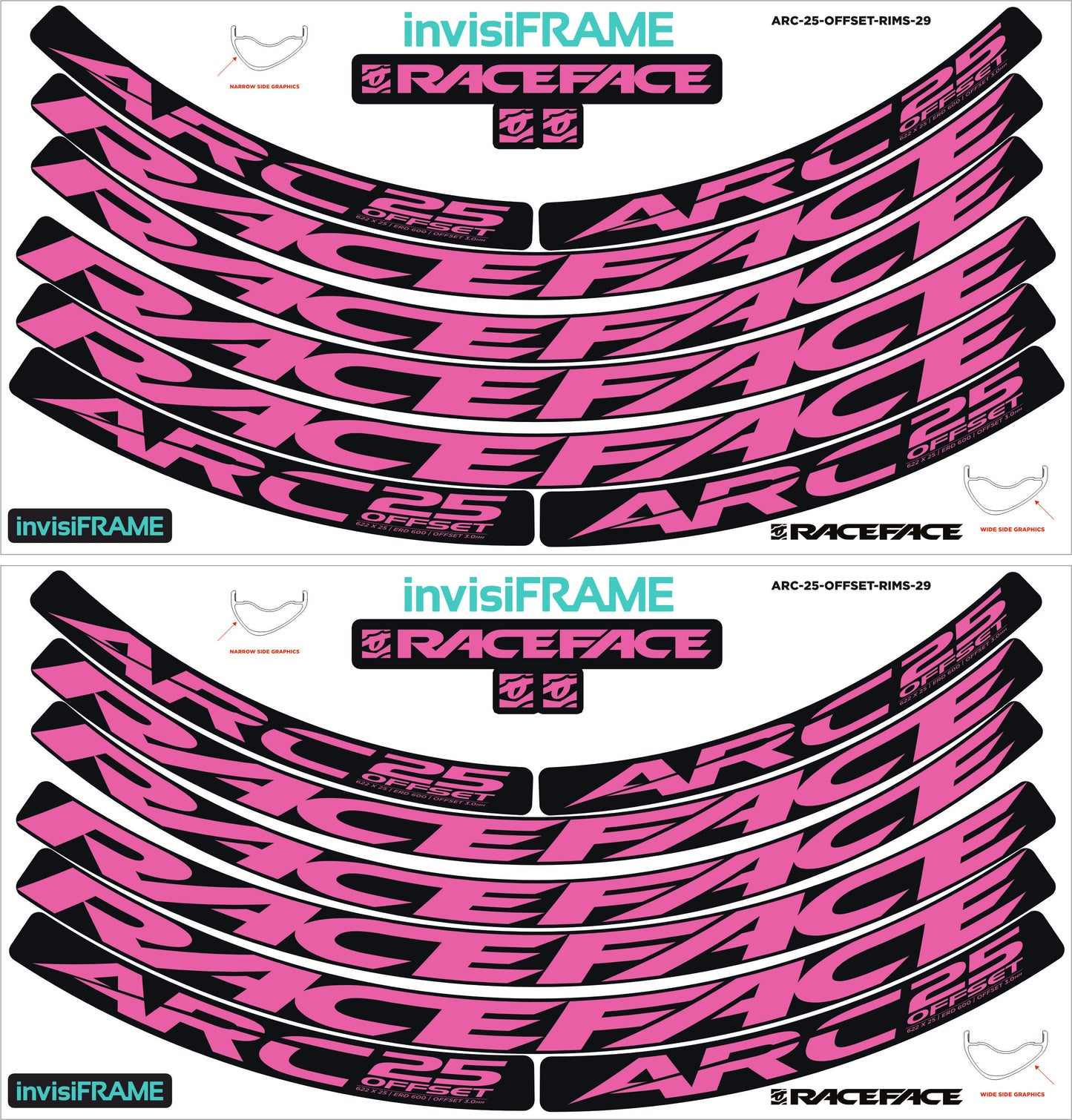 Raceface ARC 25 Offset 29er Decals