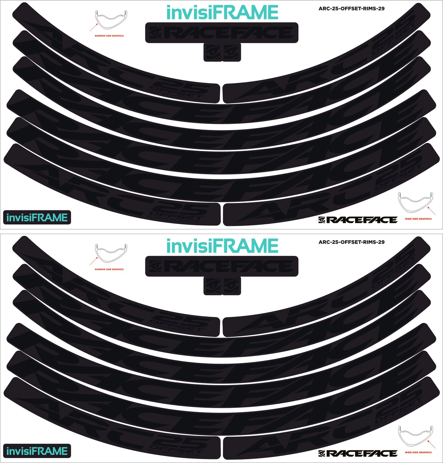 Raceface ARC 25 Offset 29er Decals