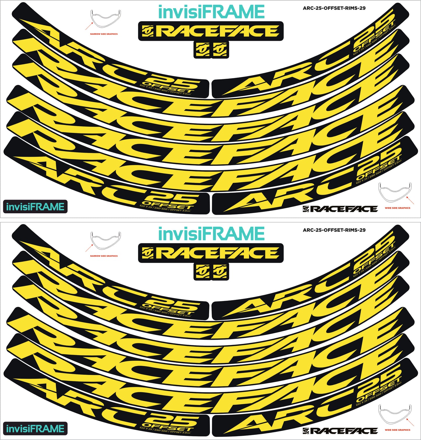 Raceface ARC 25 Offset 29er Decals