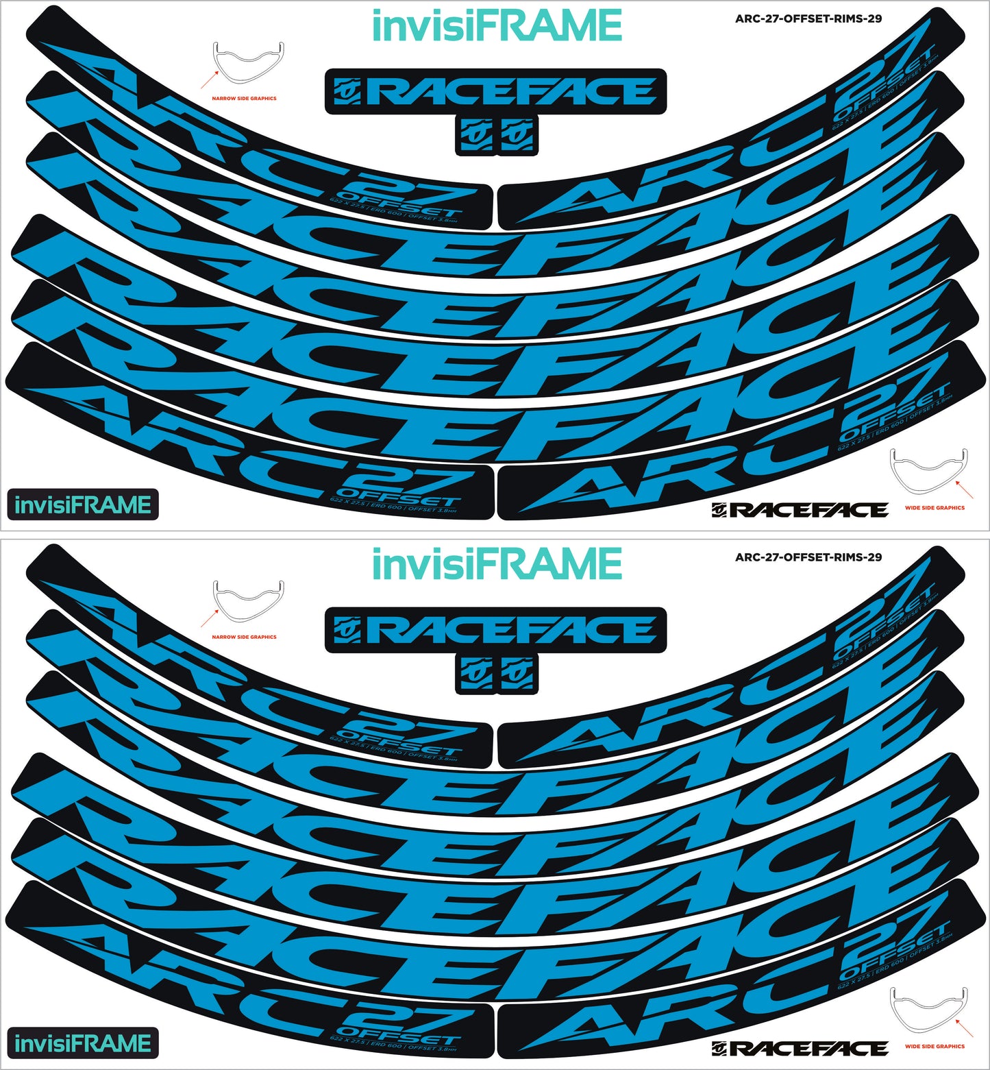Raceface ARC 27 Offset 29er Decals