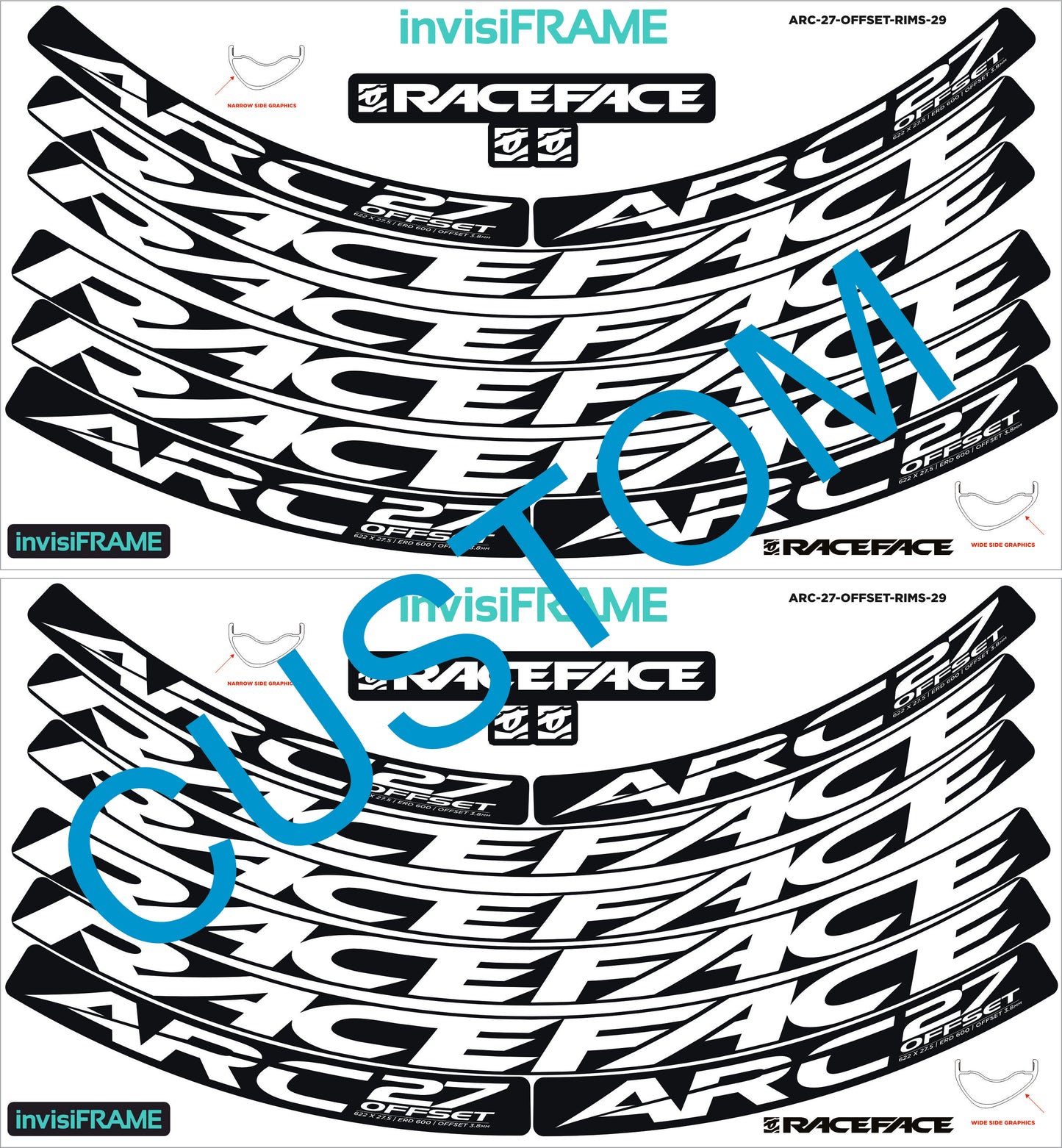 Raceface ARC 27 Offset 29er Decals