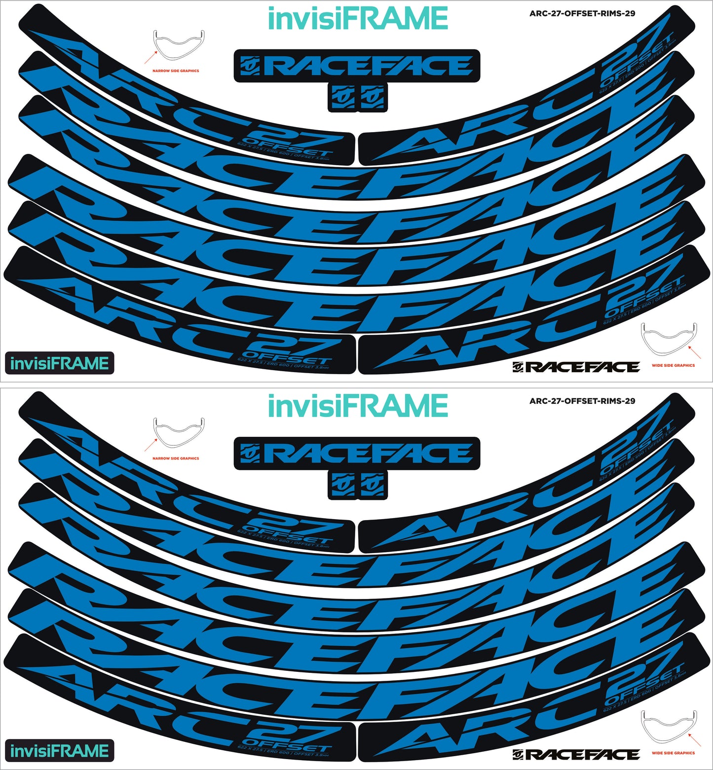 Raceface ARC 27 Offset 29er Decals