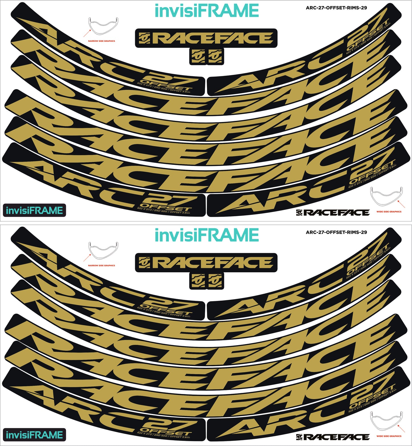 Raceface ARC 27 Offset 29er Decals