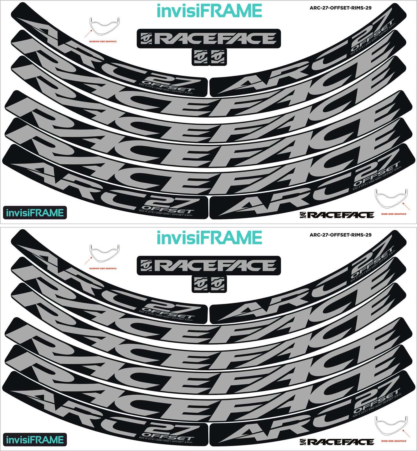 Raceface ARC 27 Offset 29er Decals