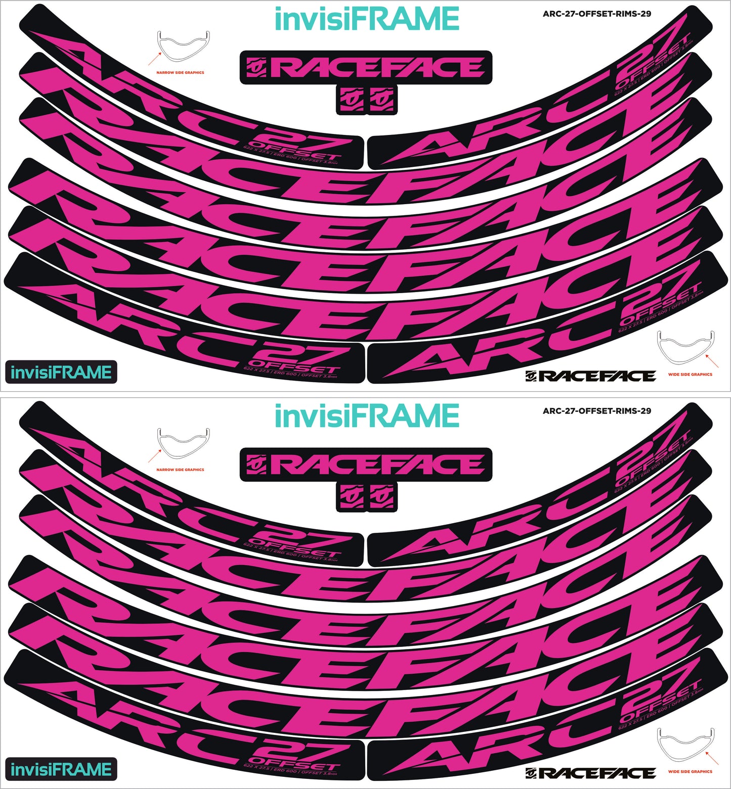 Raceface ARC 27 Offset 29er Decals