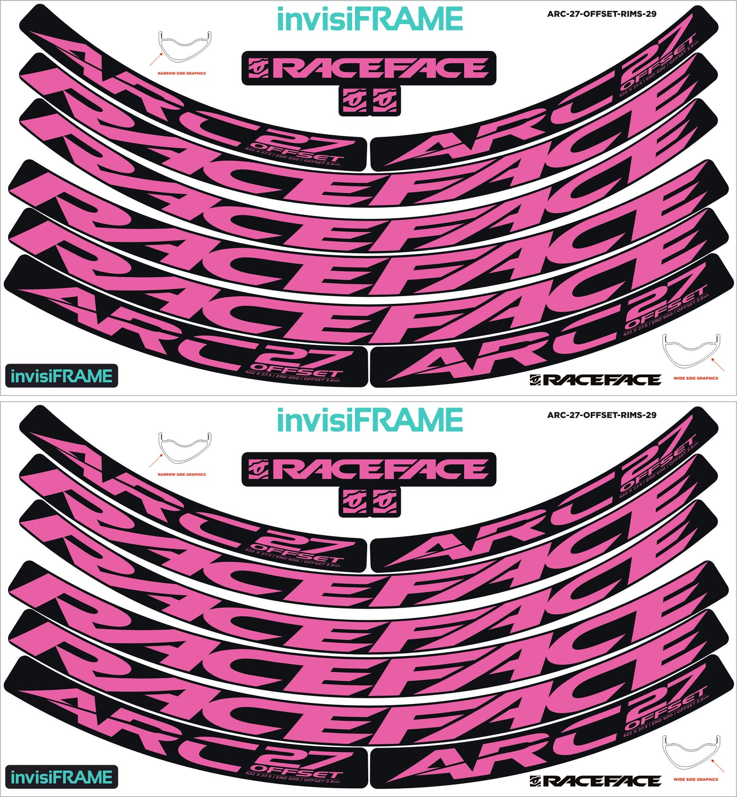 Raceface ARC 27 Offset 29er Decals