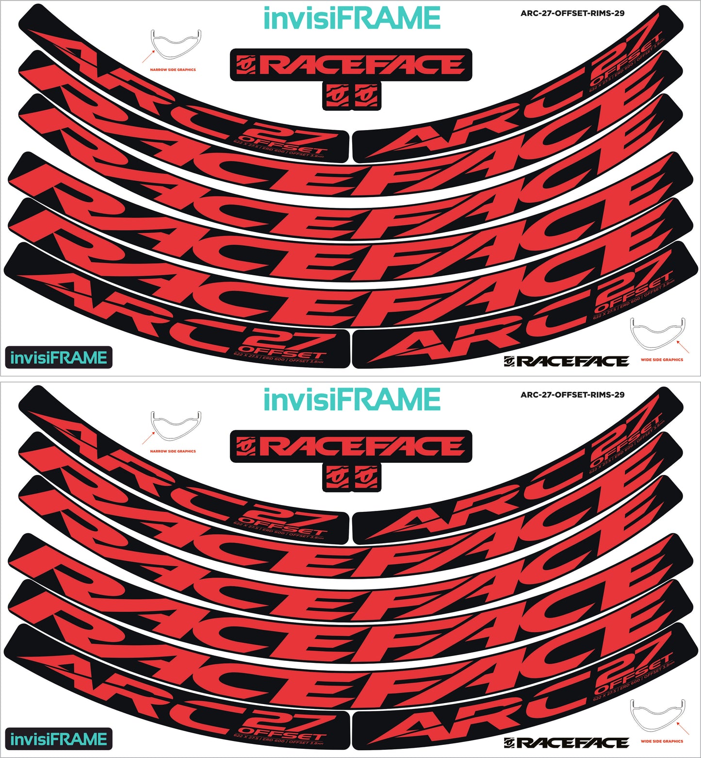 Raceface ARC 27 Offset 29er Decals