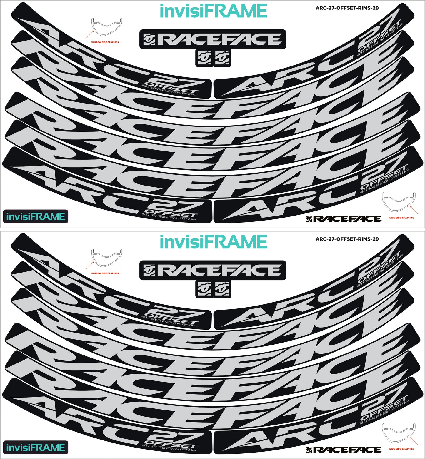 Raceface ARC 27 Offset 29er Decals