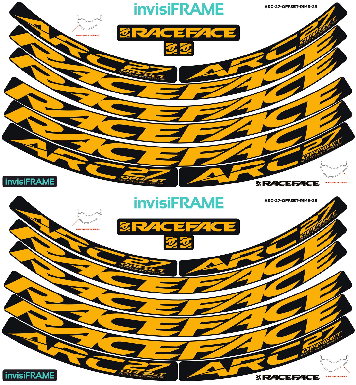 Raceface ARC 27 Offset 29er Decals