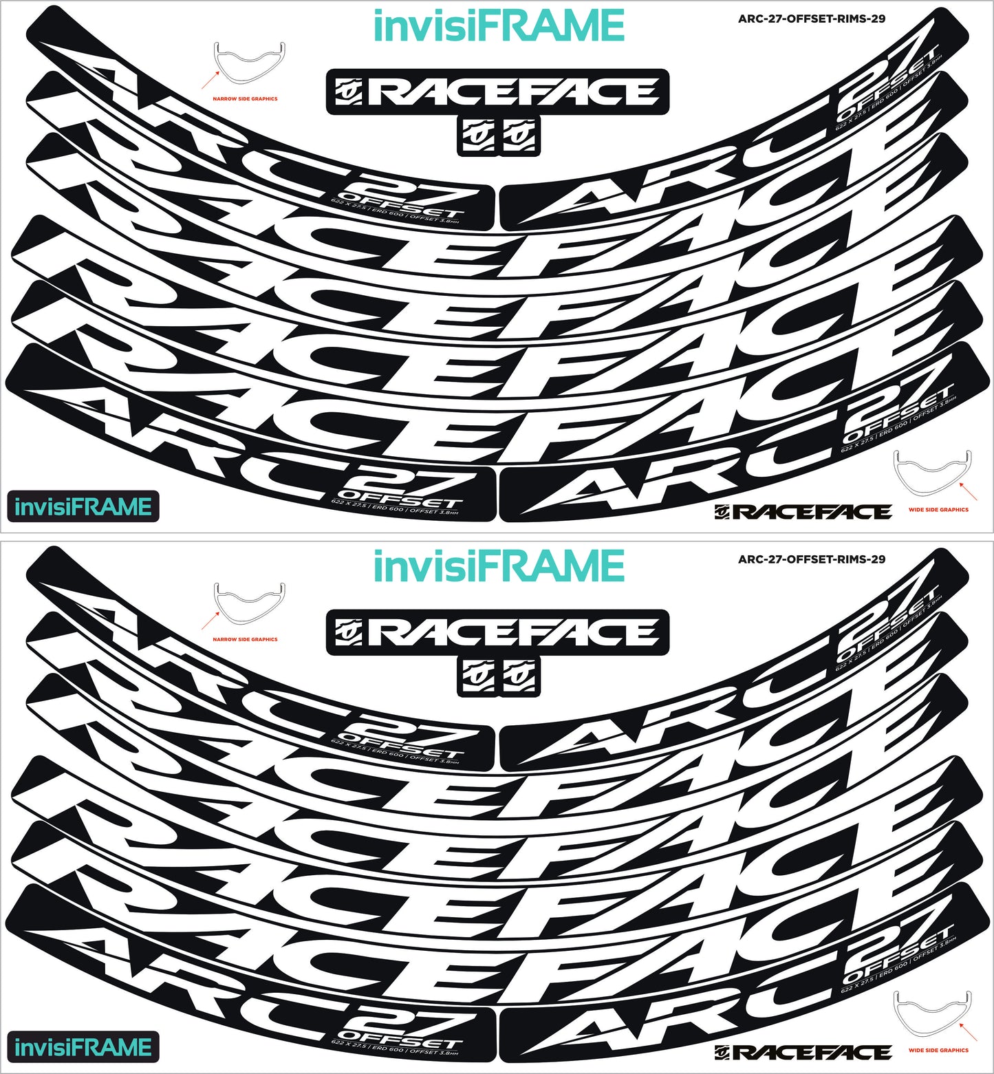 Raceface ARC 27 Offset 29er Decals