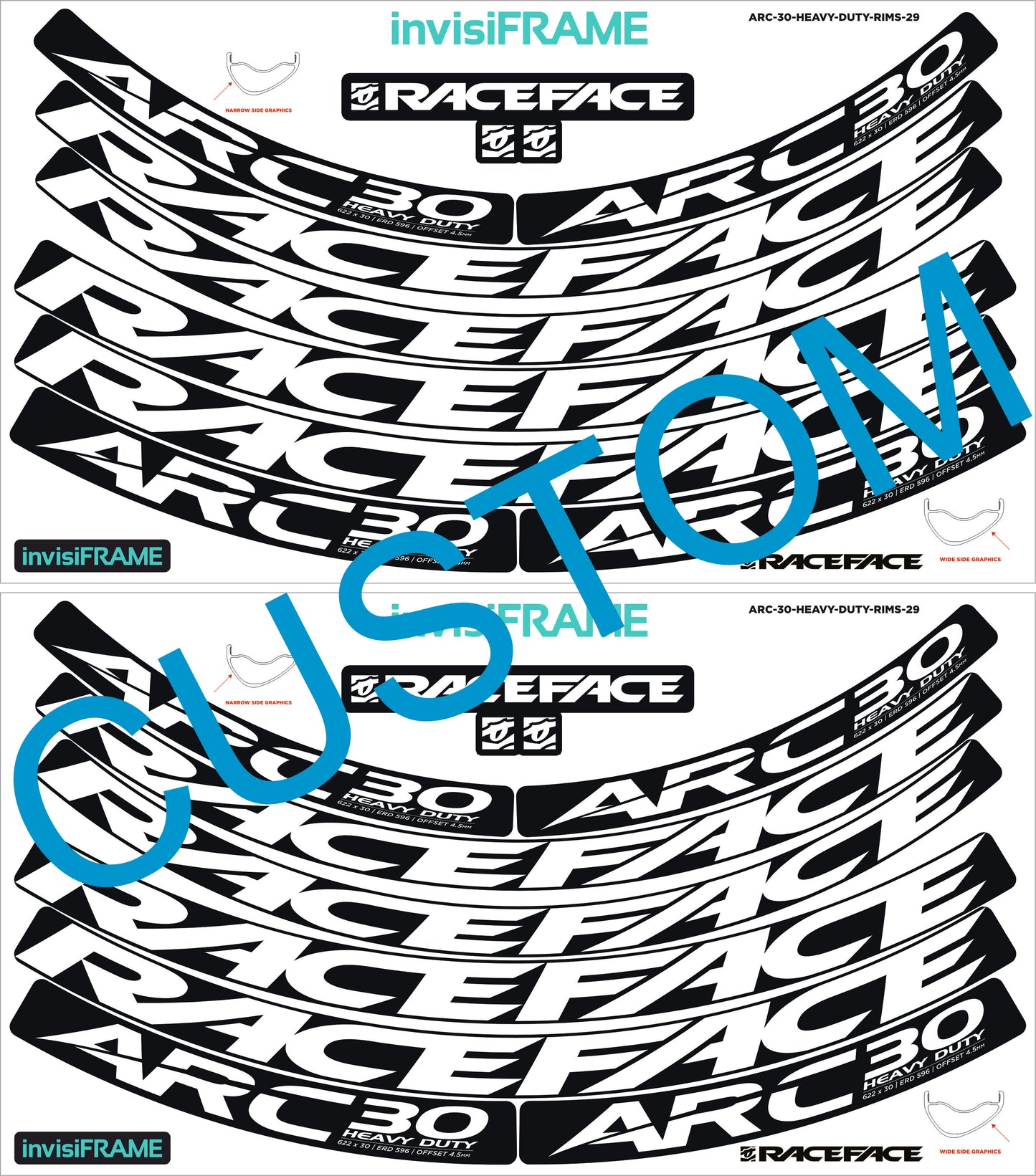 Raceface ARC 30 HD Offset 29er Decals