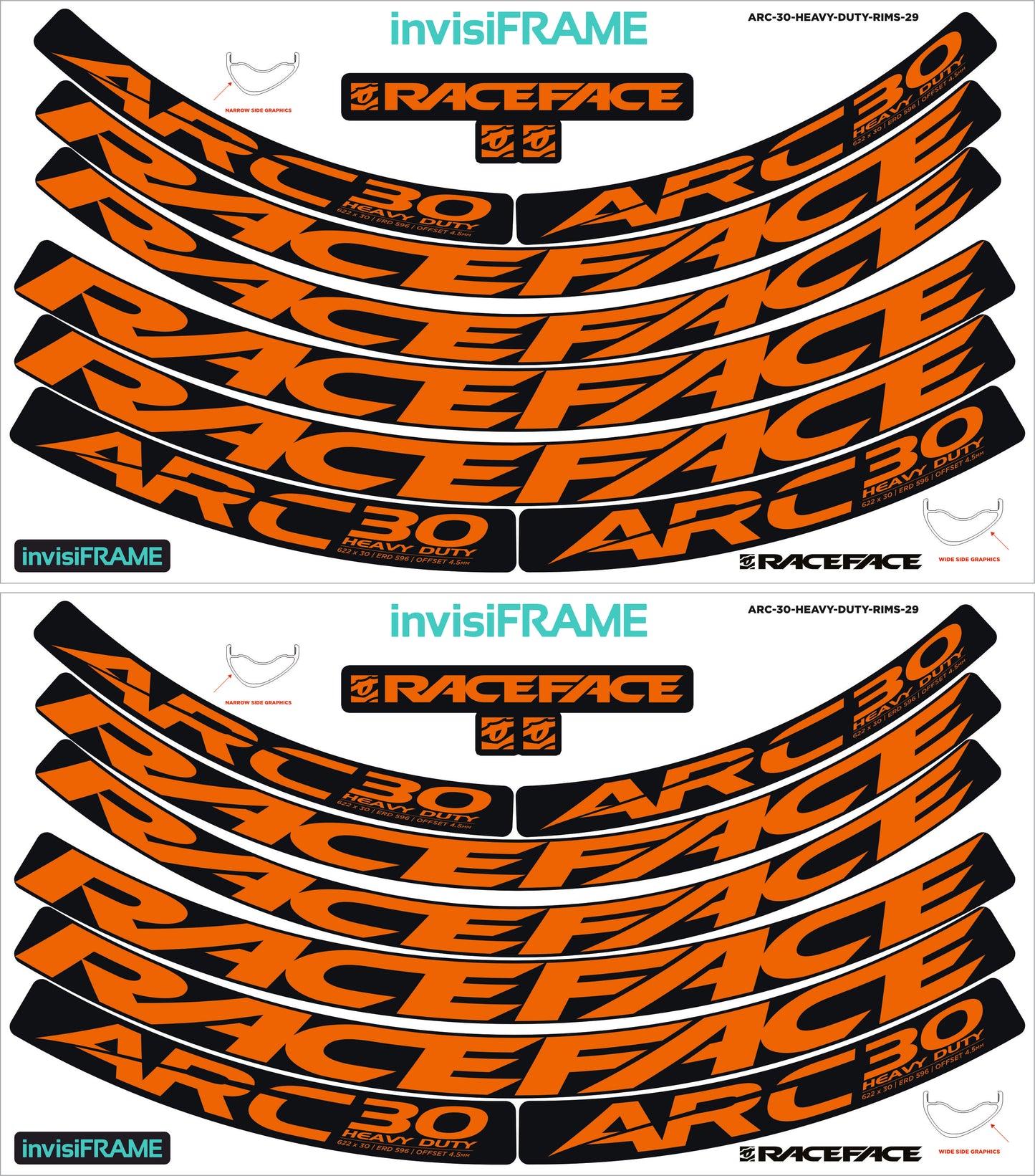 Raceface ARC 30 HD Offset 29er Decals