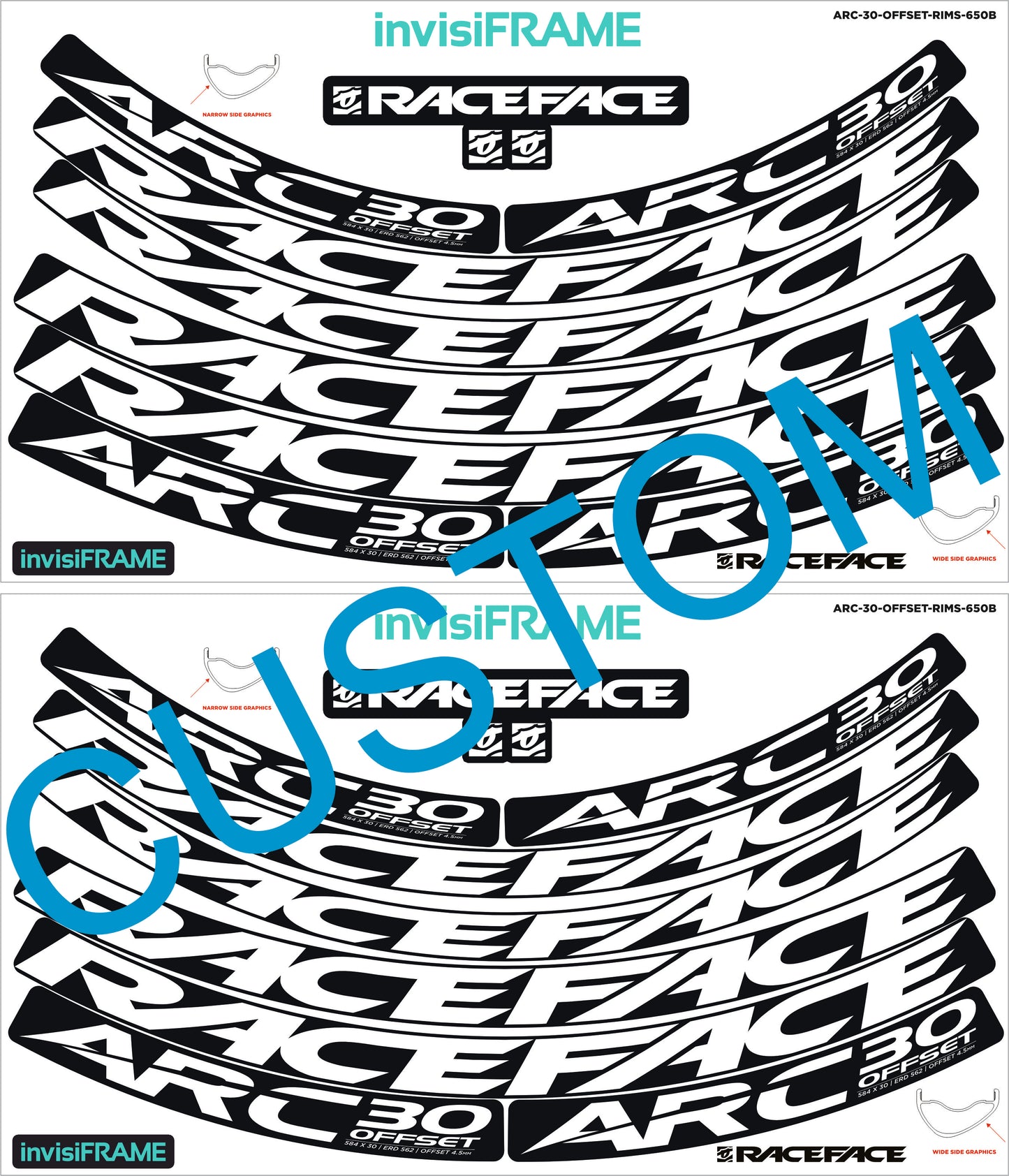 Raceface ARC 30 Offset 27.5 Decals