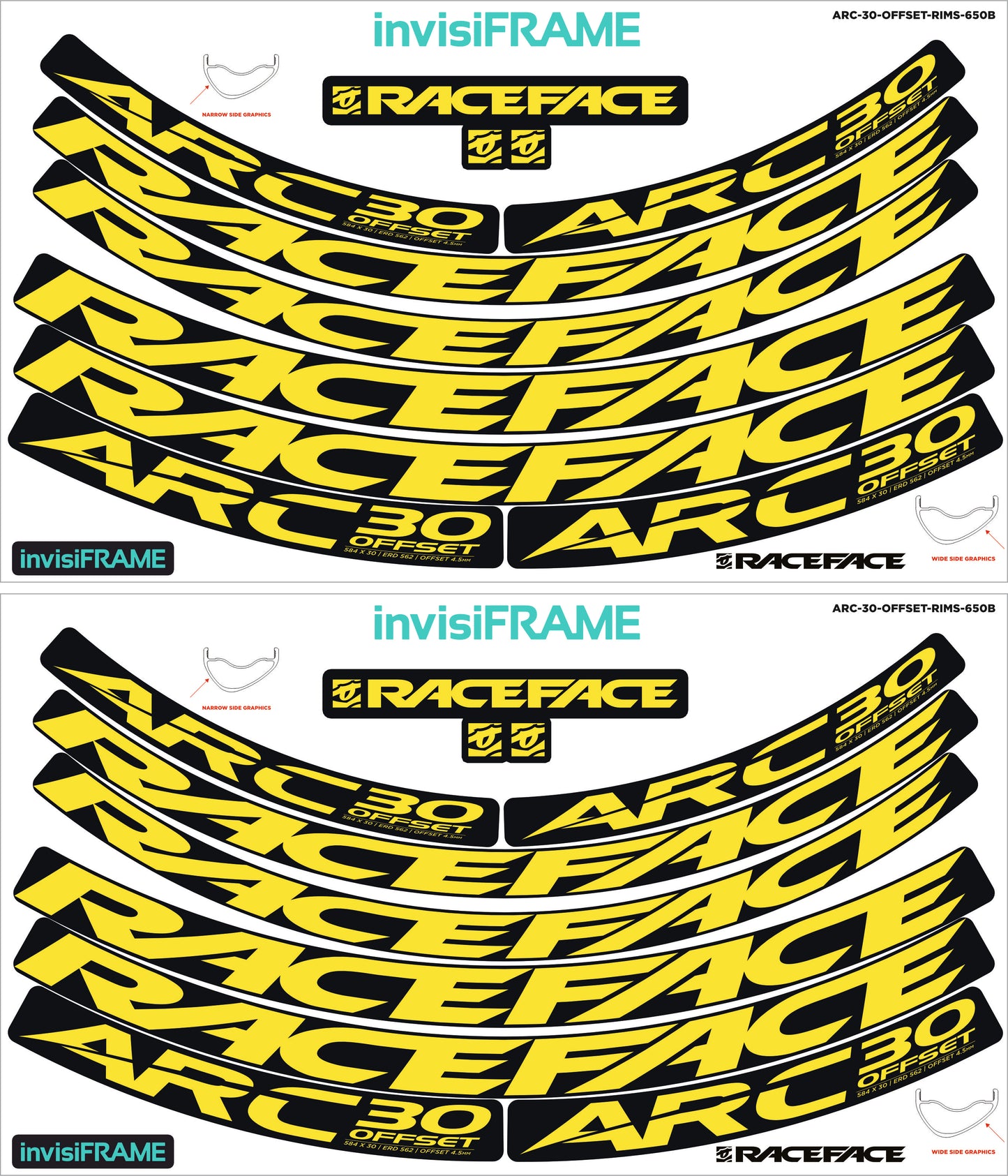 Raceface ARC 30 Offset 27.5 Decals