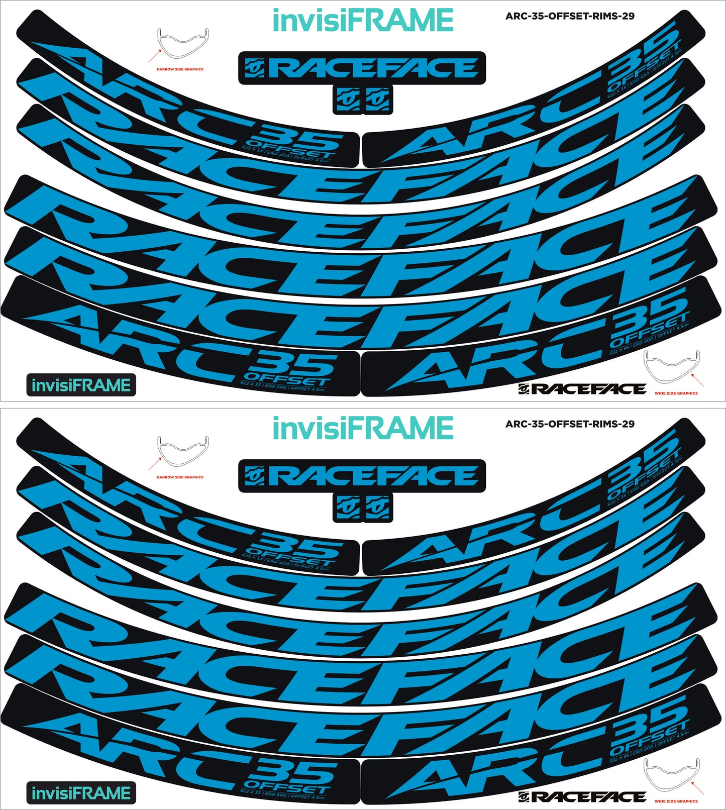 Raceface ARC 35 Offset 29er Decals