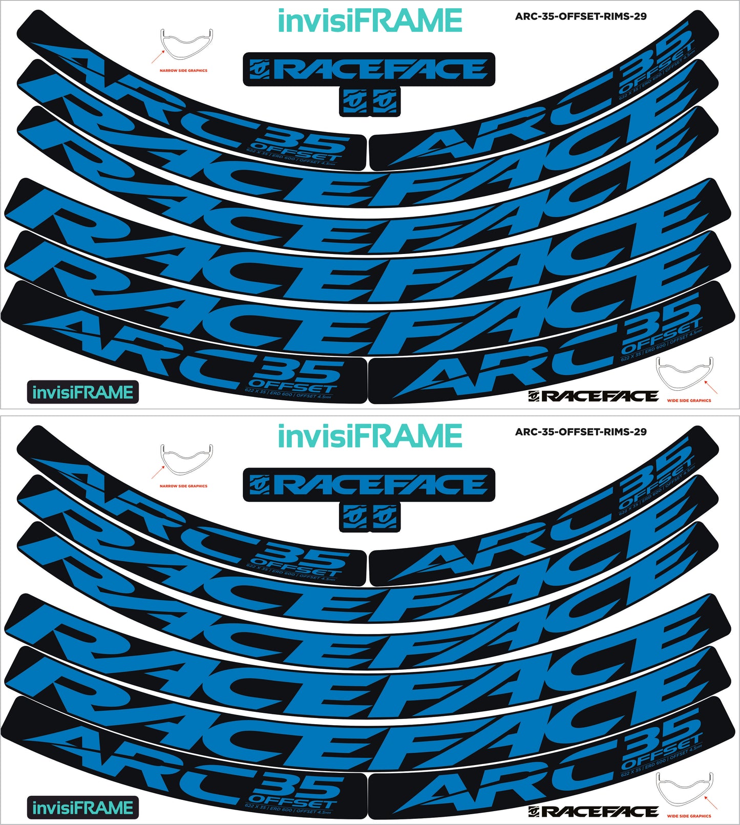 Raceface ARC 35 Offset 29er Decals