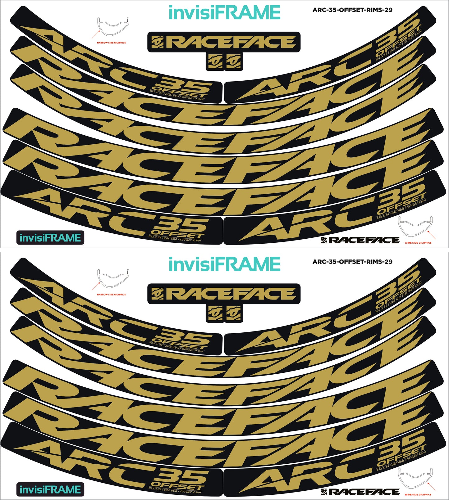 Raceface ARC 35 Offset 29er Decals